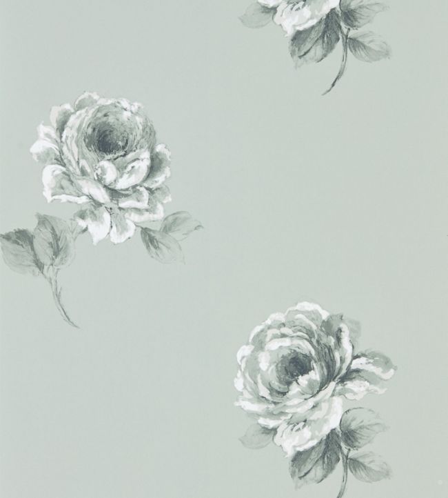 Rosa Wallpaper - Silver