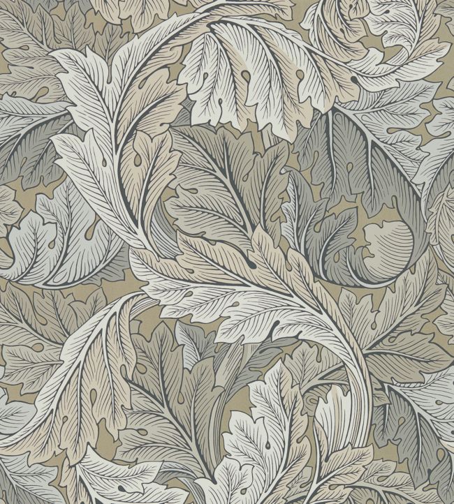 Acanthus Wallpaper - Silver