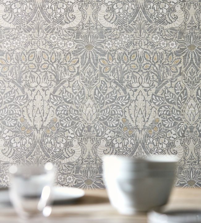 Pure Dove & Rose Room Wallpaper 2 - Gray