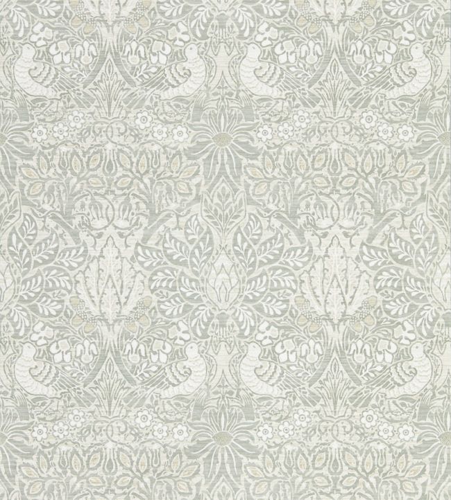 Pure Dove & Rose Wallpaper - Gray
