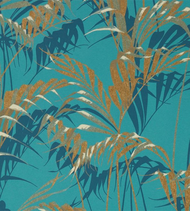 Palm House Wallpaper - Blue