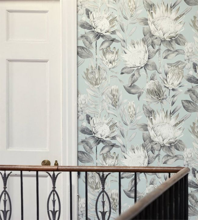 King Protea Room Wallpaper 2 - Blue