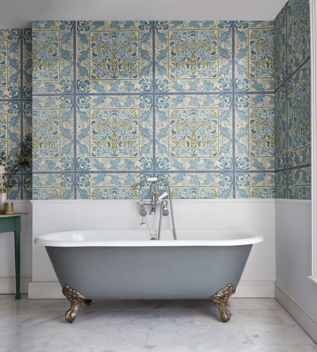 Wilhelmina Room Wallpaper - Blue