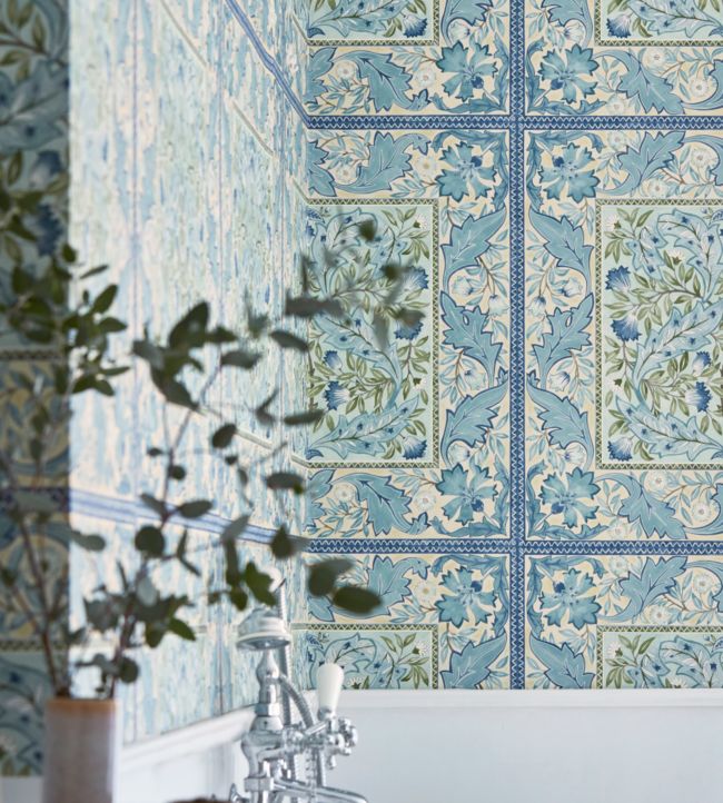 Wilhelmina Room Wallpaper 2 - Blue