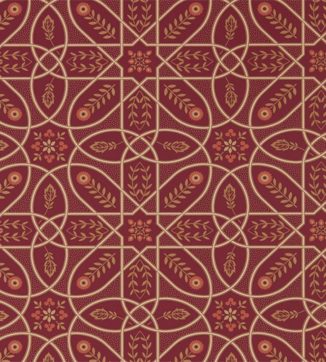 Brophy Trellis Wallpaper - Red