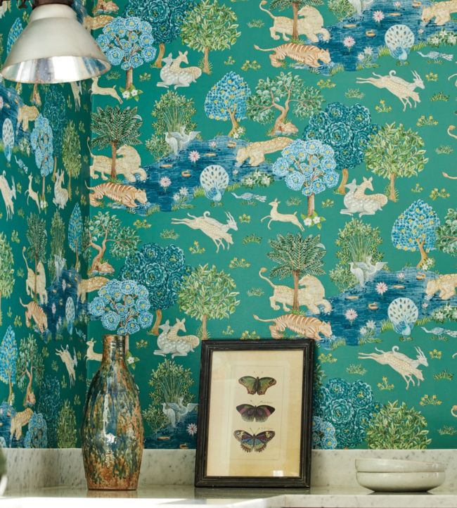 Pamir Garden Room Wallpaper 2 - Green