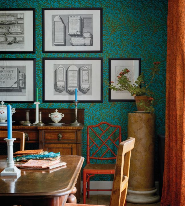 Willow Bough Room Wallpaper - Green