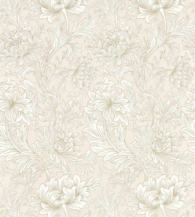 Chrysanthemum Toile Wallpaper - Pink