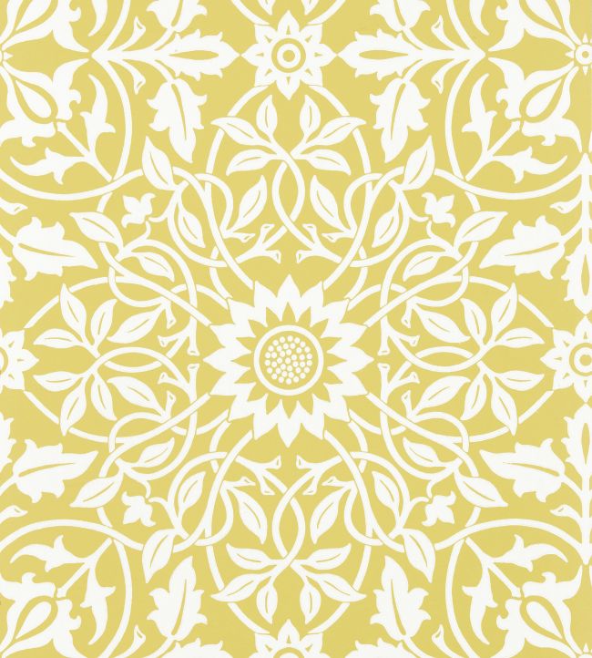 St James Ceiling Wallpaper - Yellow