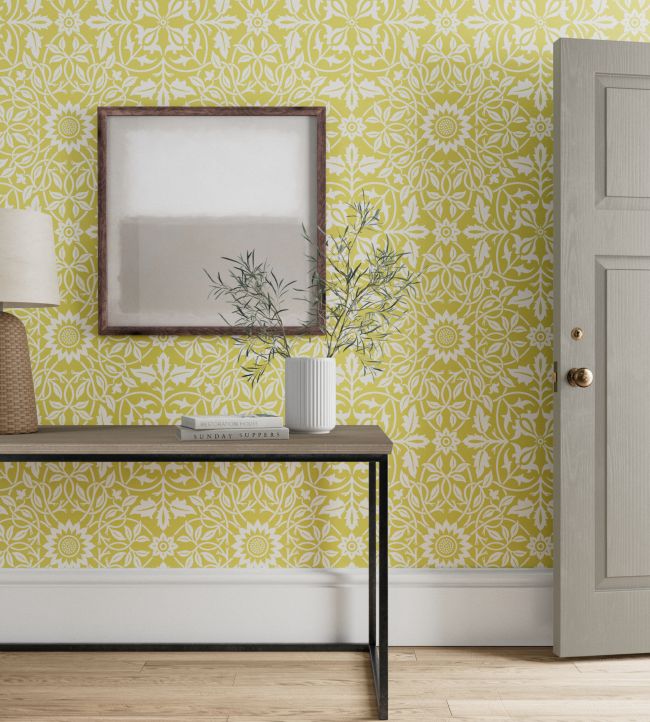 St James Ceiling Room Wallpaper - Yellow