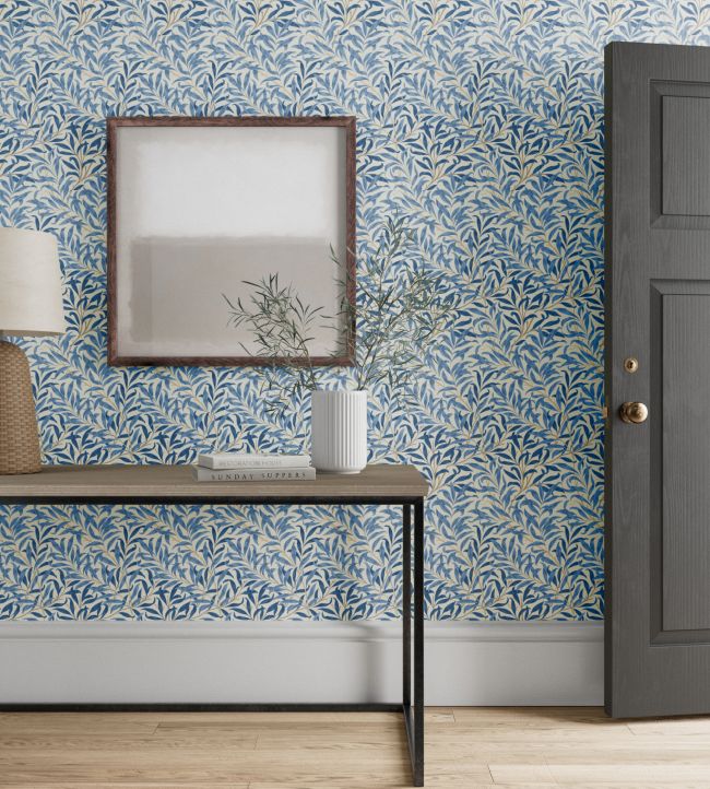Willow Boughs Room Wallpaper - Blue
