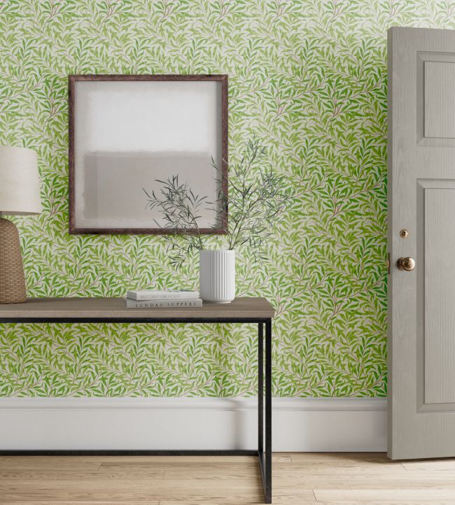 Willow Boughs Room Wallpaper - Green