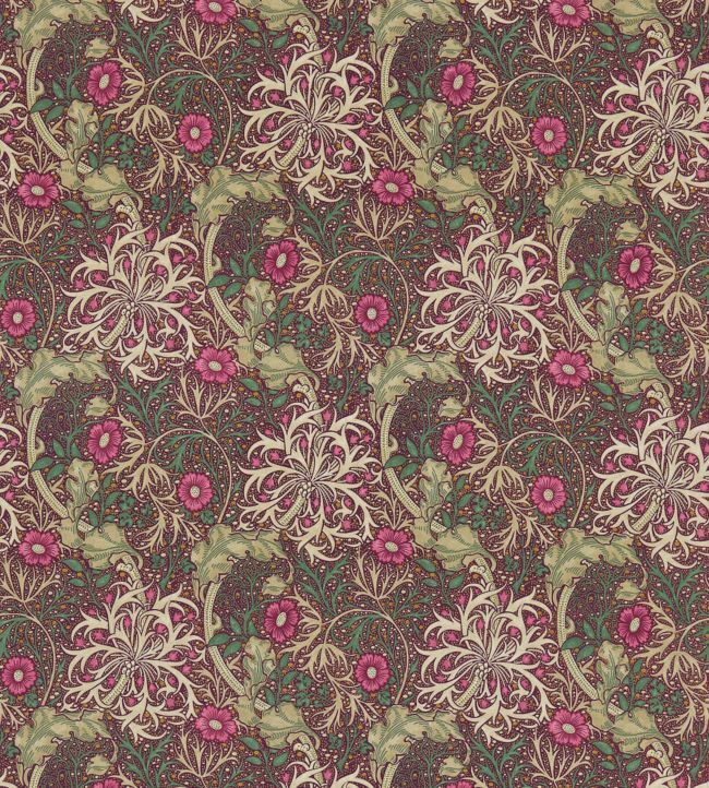 Morris Seaweed Fabric - Purple