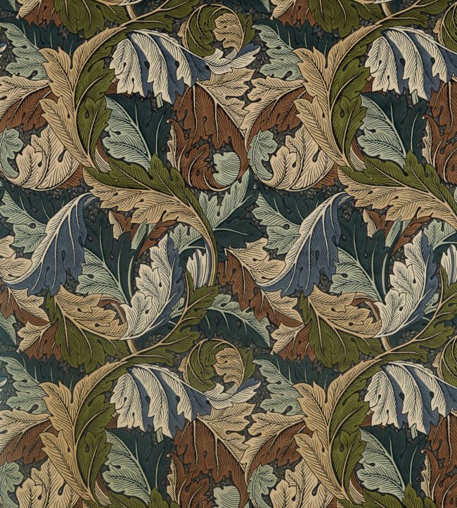 Acanthus Fabric - Brown