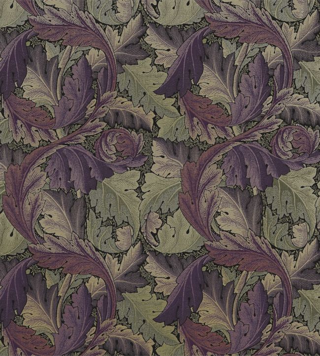 Acanthus Tapestry Fabric - Purple