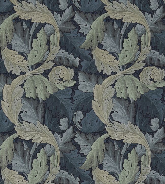 Acanthus Tapestry Fabric - Blue