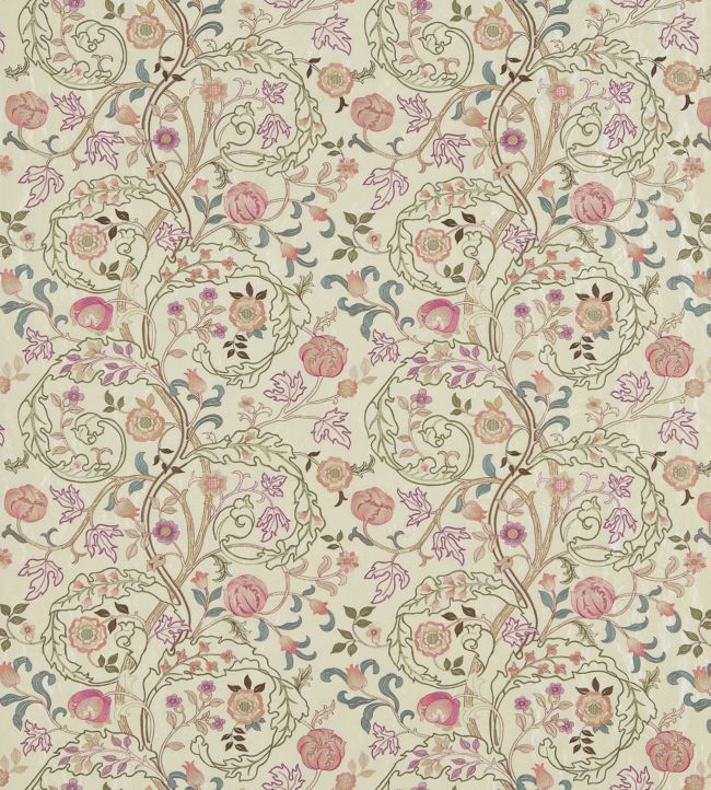 Mary Isobel Embroideries Fabric -Pink