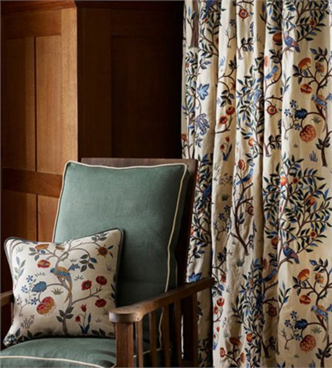 Kelmscott Tree Room Fabric - Blue