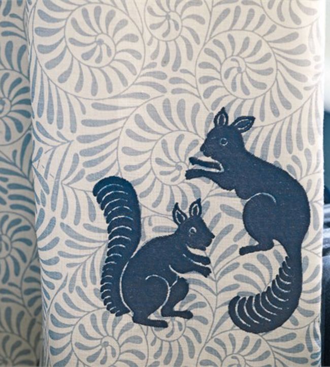 Woodland Animal Room Fabric - Blue