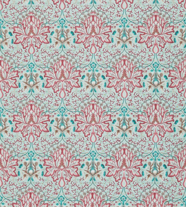Artichoke Embroidery Fabric - Pink