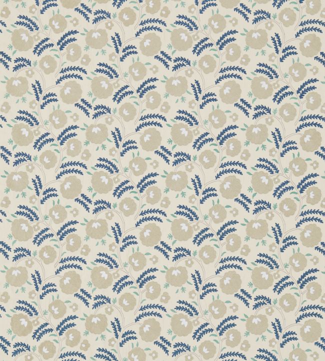 Wightwick Embroidery Fabric - Blue