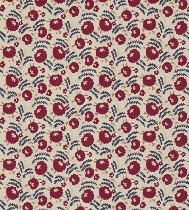 Wightwick Embroidery Fabric - Red
