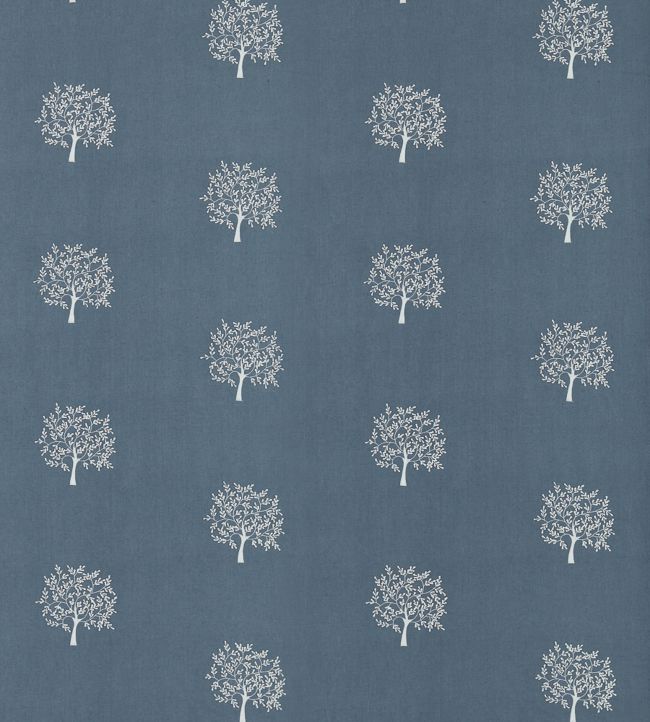 Woodland Tree Fabric - Blue