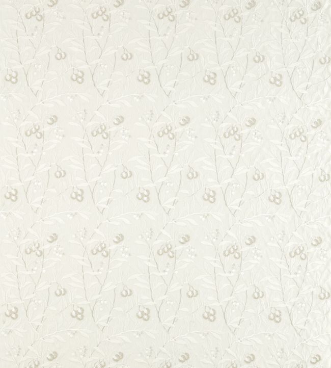 Pure Arbutus Embroidery Fabric - White