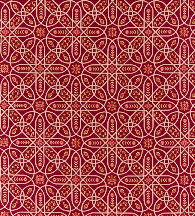 Brophy Embroidery Fabric - Red