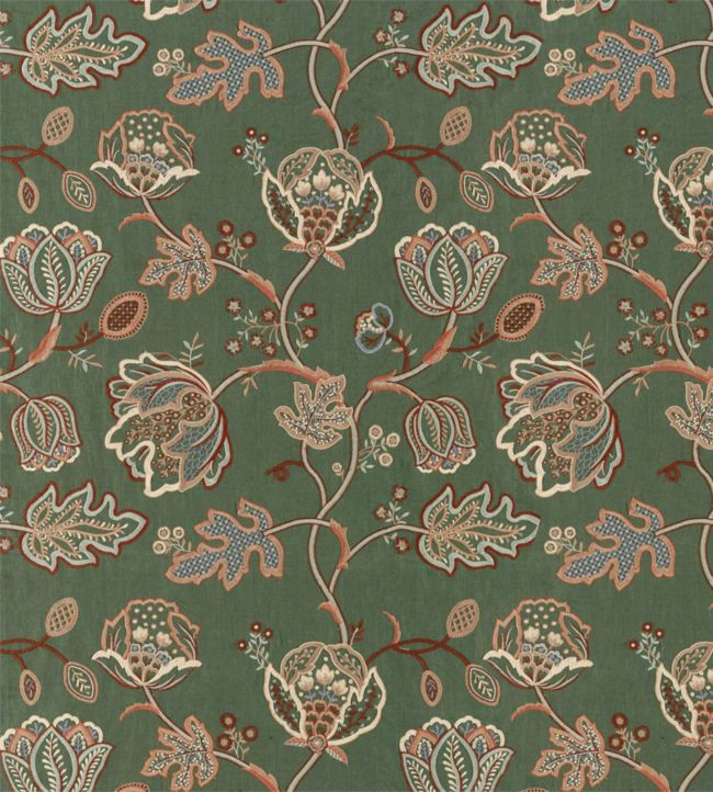 Theodosia Embroidery Fabric - Green
