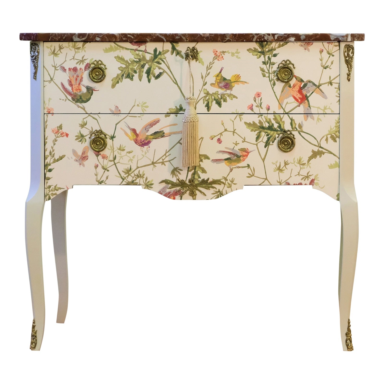 floral bedside commode