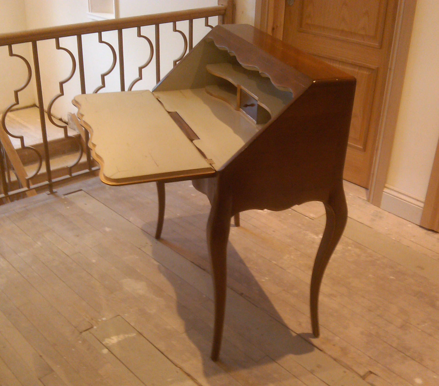 Louis XV style writing desk with folding top