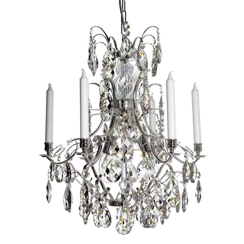 silver crystal chandelier