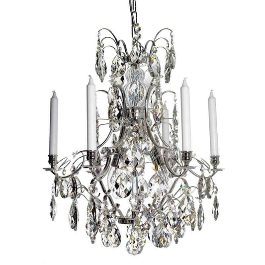 silver crystal chandelier