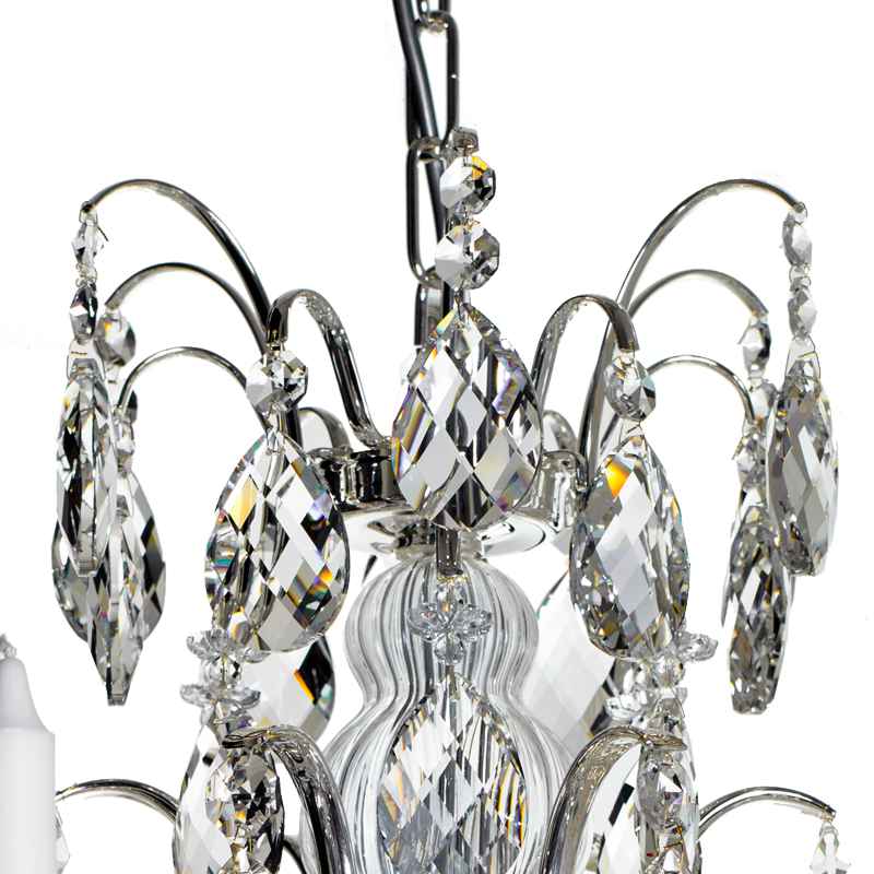 silver crystal chandelier - crystals