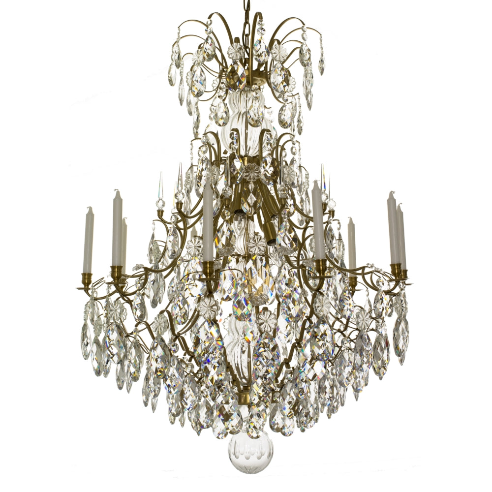Baroque 10 arm crystal chandelier