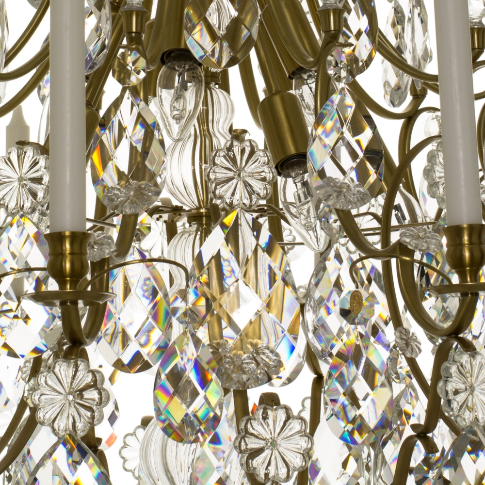 Baroque 10 arm crystal chandelier - crystals