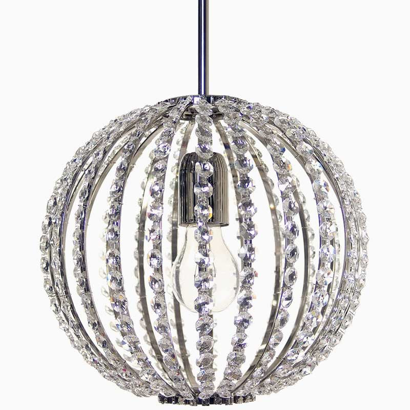 Modern style crystal chandelier - nickel finish