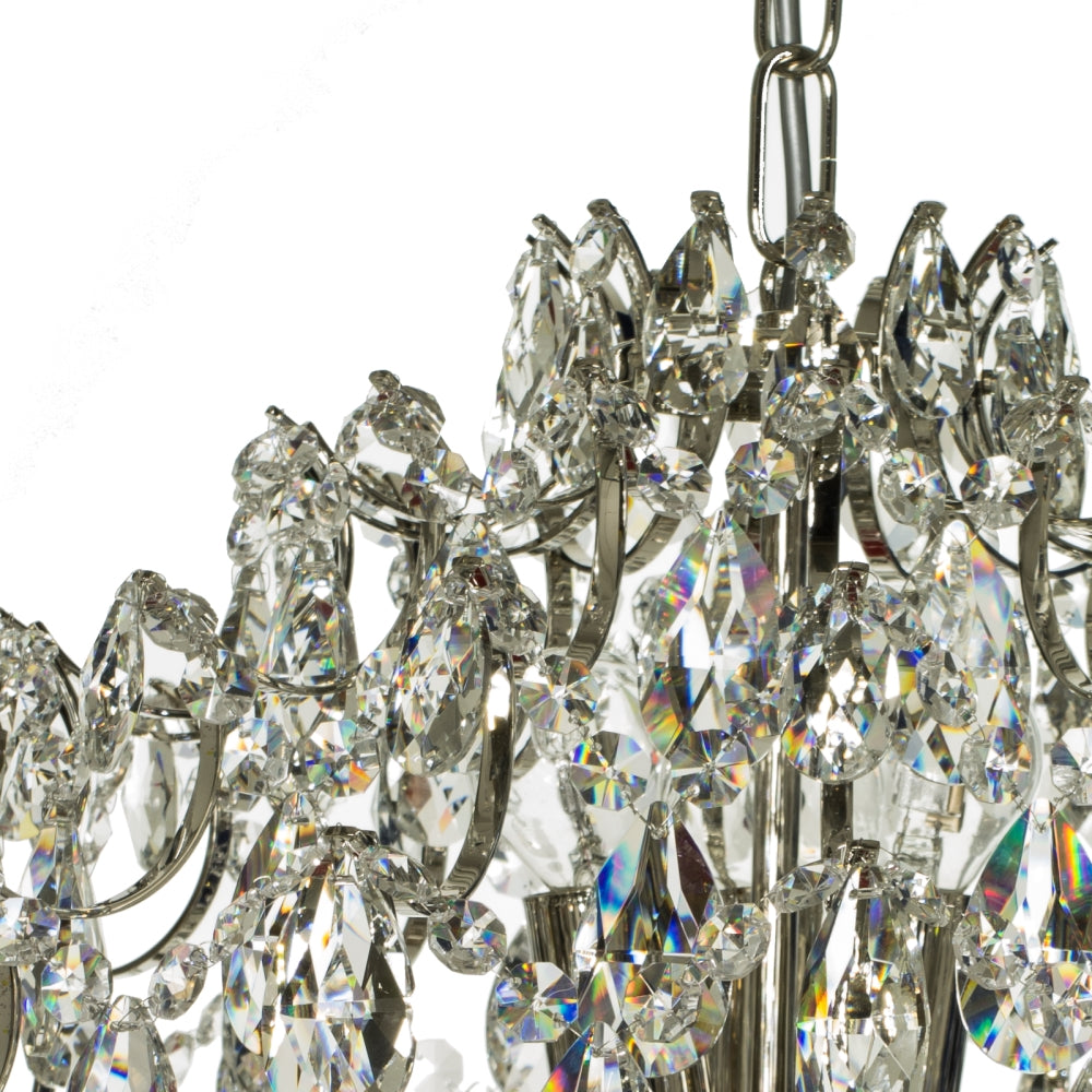 Modern Style Crystal Chandelier: Nickel plated and crystal (50cm/19.7 inches)