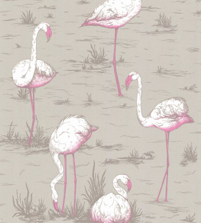Flamingos Wallpaper - Purple