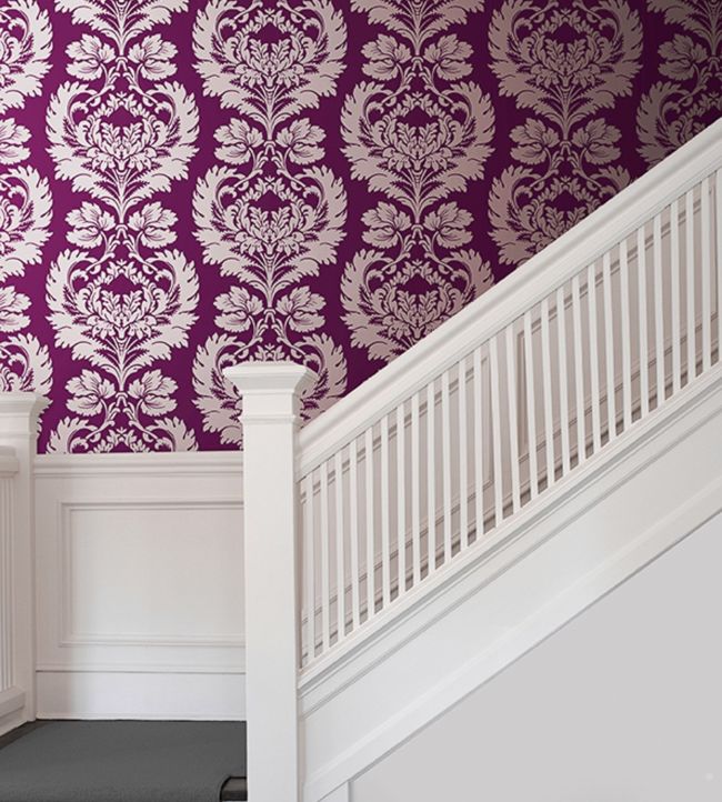 Hovingham Room Wallpaper - Purple