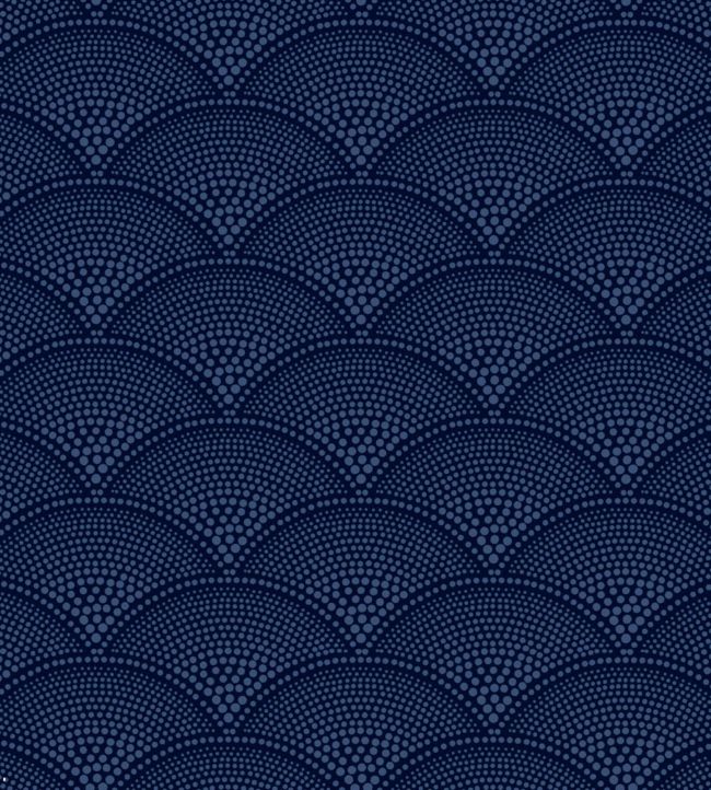 Feather Fan Wallpaper - Blue