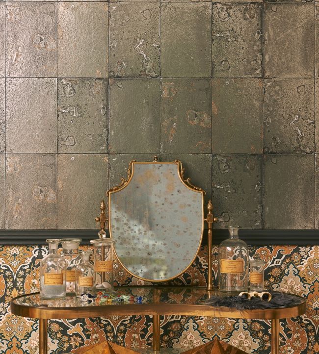 Antique Mirror Wallpaper - Sand - Cole & Son