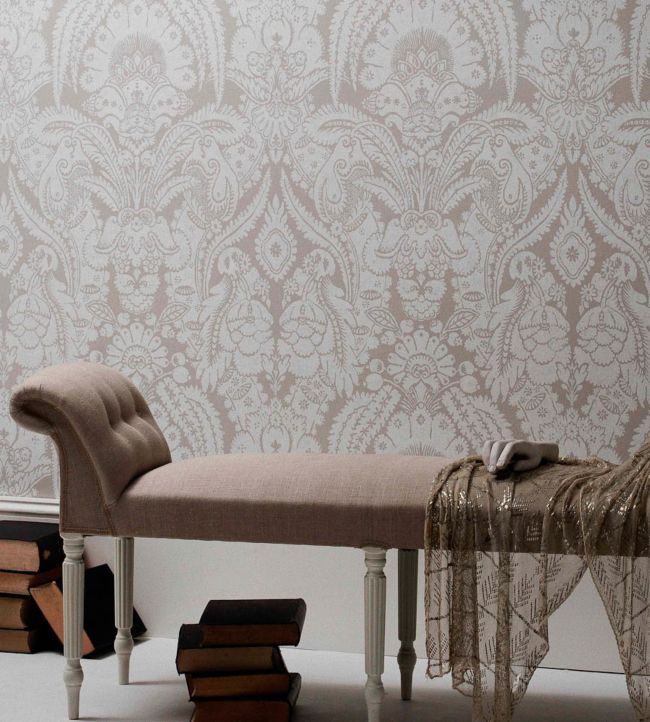 Chatterton Wallpaper - White - Cole & Son