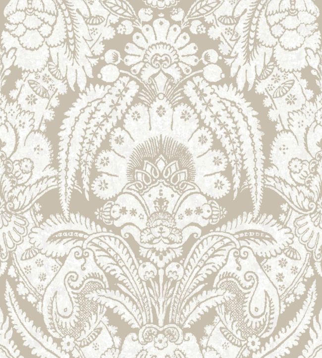 Chatterton Wallpaper - White - Cole & Son
