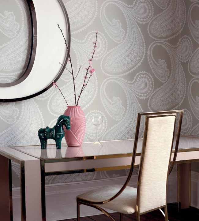 Rajapur Room Wallpaper - Gray