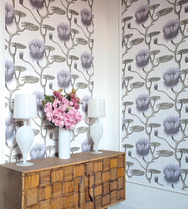 Summer Lily Wallpaper - Purple - Cole & Son