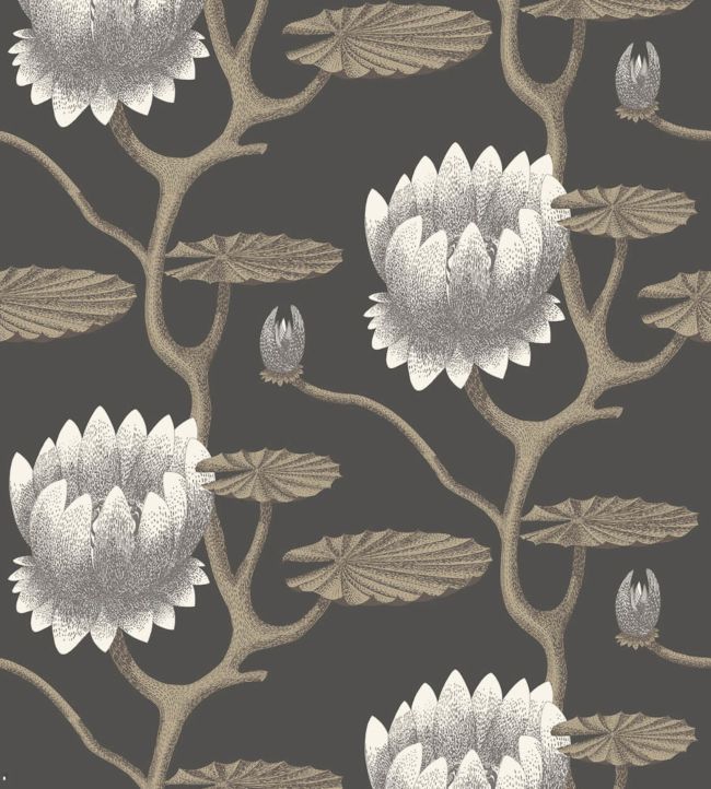 Summer Lily Wallpaper - Gray