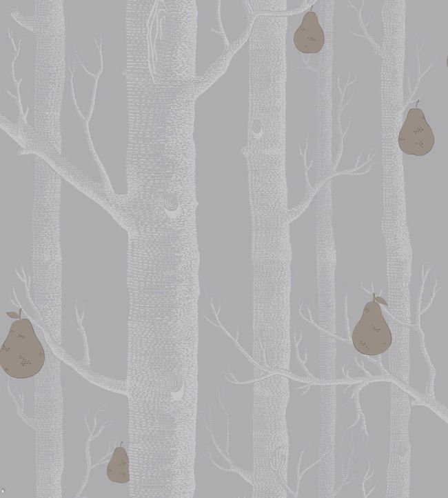 Woods And Pears Wallpaper - Silver