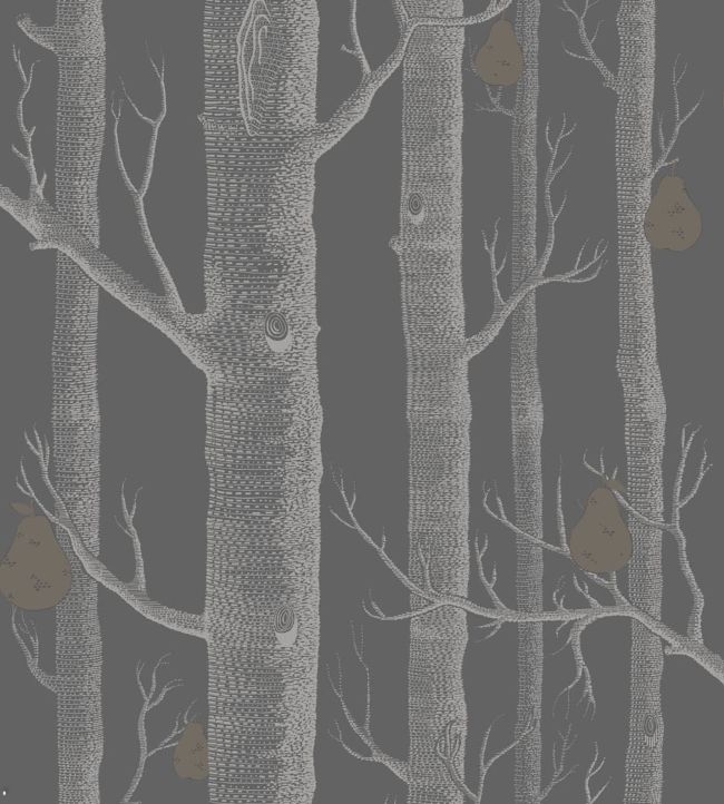 Woods And Pears Wallpaper - Black  - Cole & Son